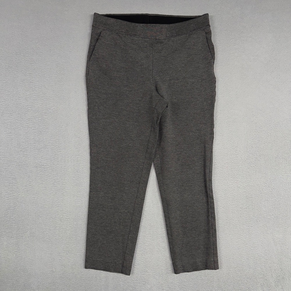 Ava & Viv Pants Women X Gray Heathered Pull On Stretch Ankle Trousers Dress